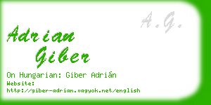adrian giber business card